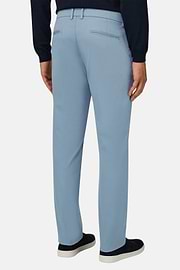 Pantalon En Coton Tencel Extensible, Air-bleu, thumb, 3