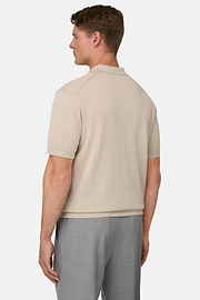 Polo Aus Baumwolle, Sand, thumb, 3