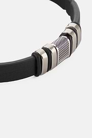 Leather Bracelet, Black, thumb, 2