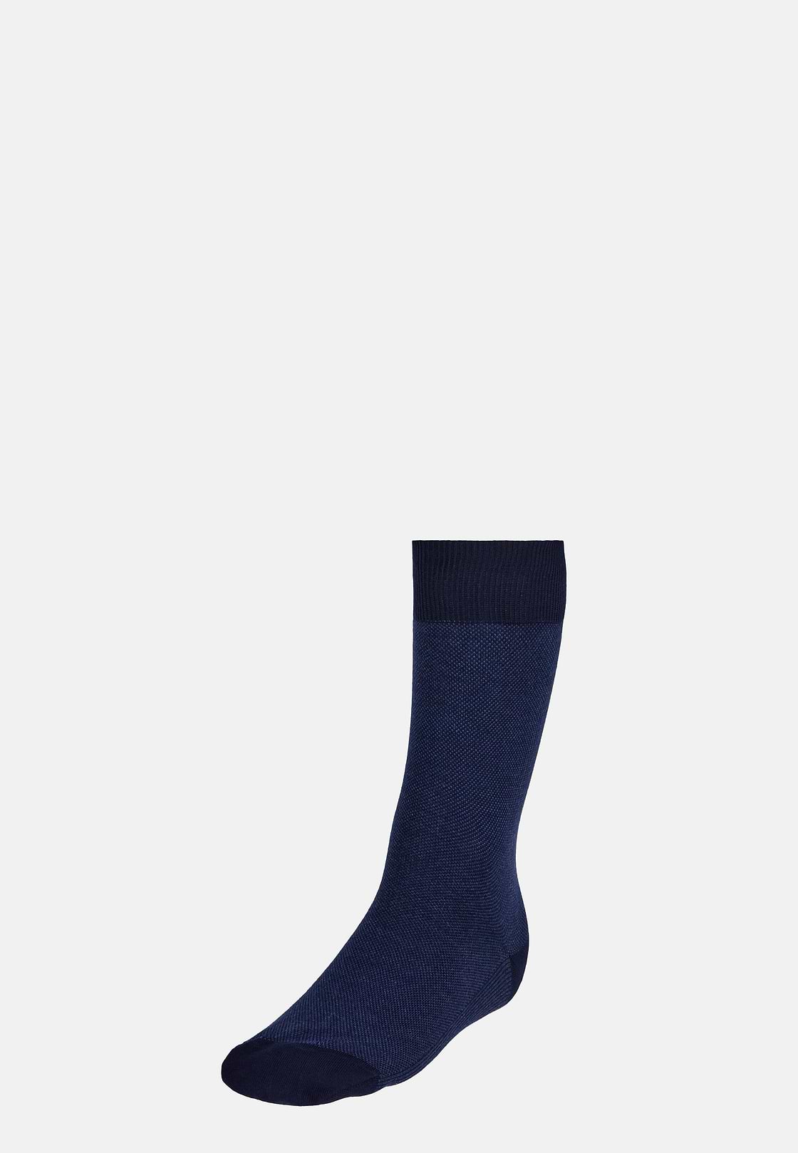 Cotton Oxford Socks, Navy blue, hi-res