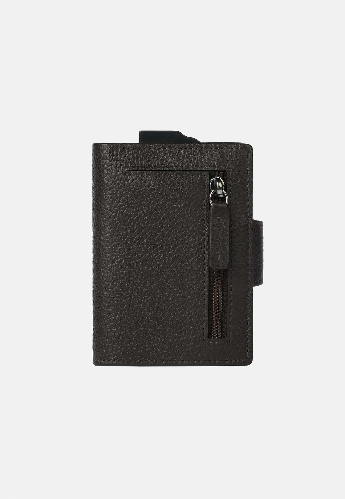 Porte-Cartes En Cuir, Marron, hi-res