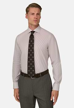 Overhemd Gestreept Katoen Non-Iron Slim Fit