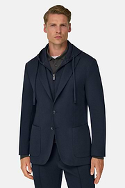 Sweatshirt Blazer Madison in Cotton Blend B Jersey, Navy blue, thumb, 1
