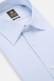 Regular Fit Striped Cotton Shirt, Light Blue, hi-res