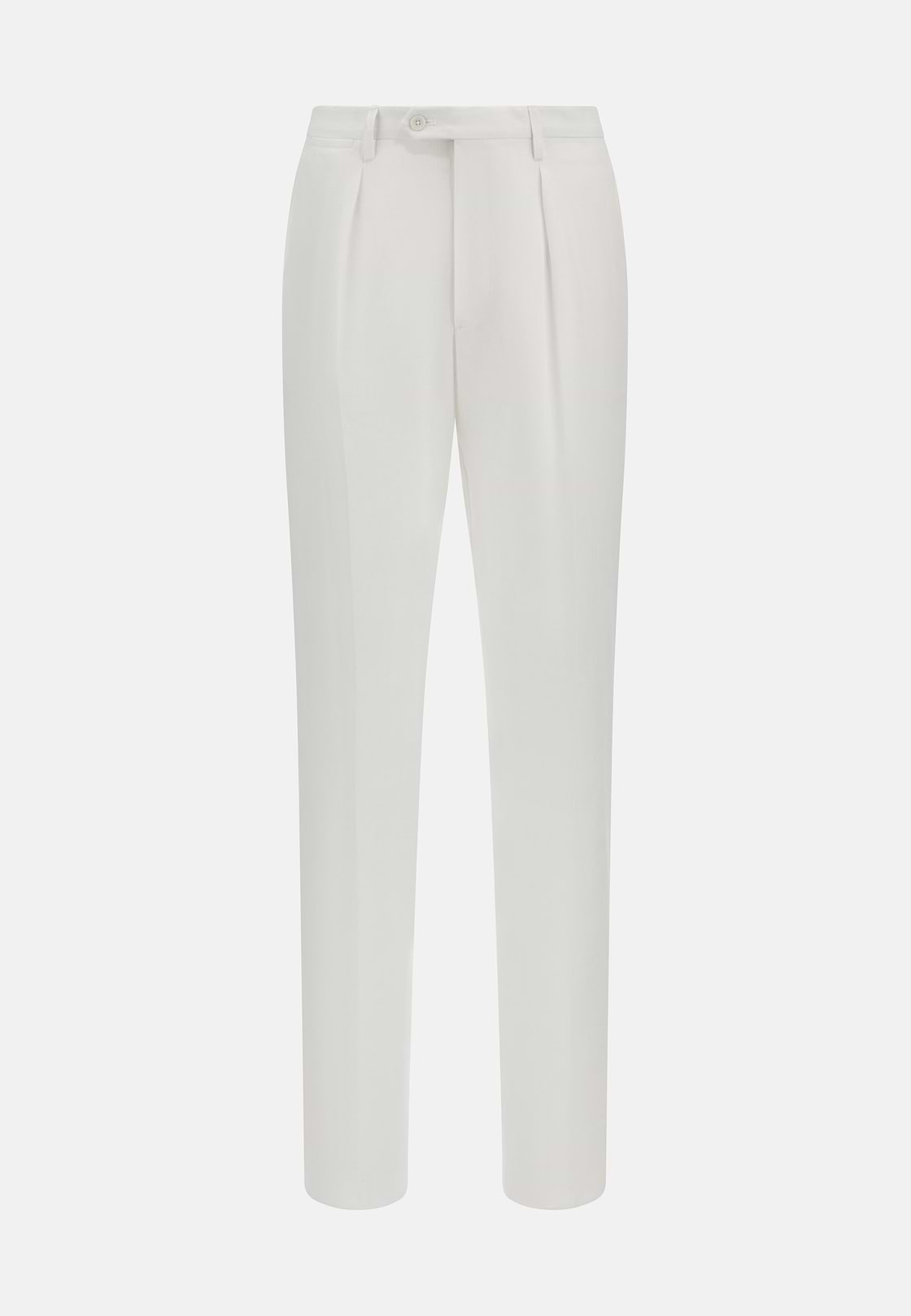 Pantalon En Pur Lin, Blanc, hi-res