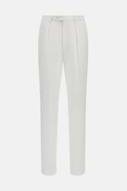 Pantalon En Pur Lin, Blanc, hi-res