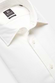 Camisa De Terciopelo De Algodón Regular Fit, Crema, hi-res