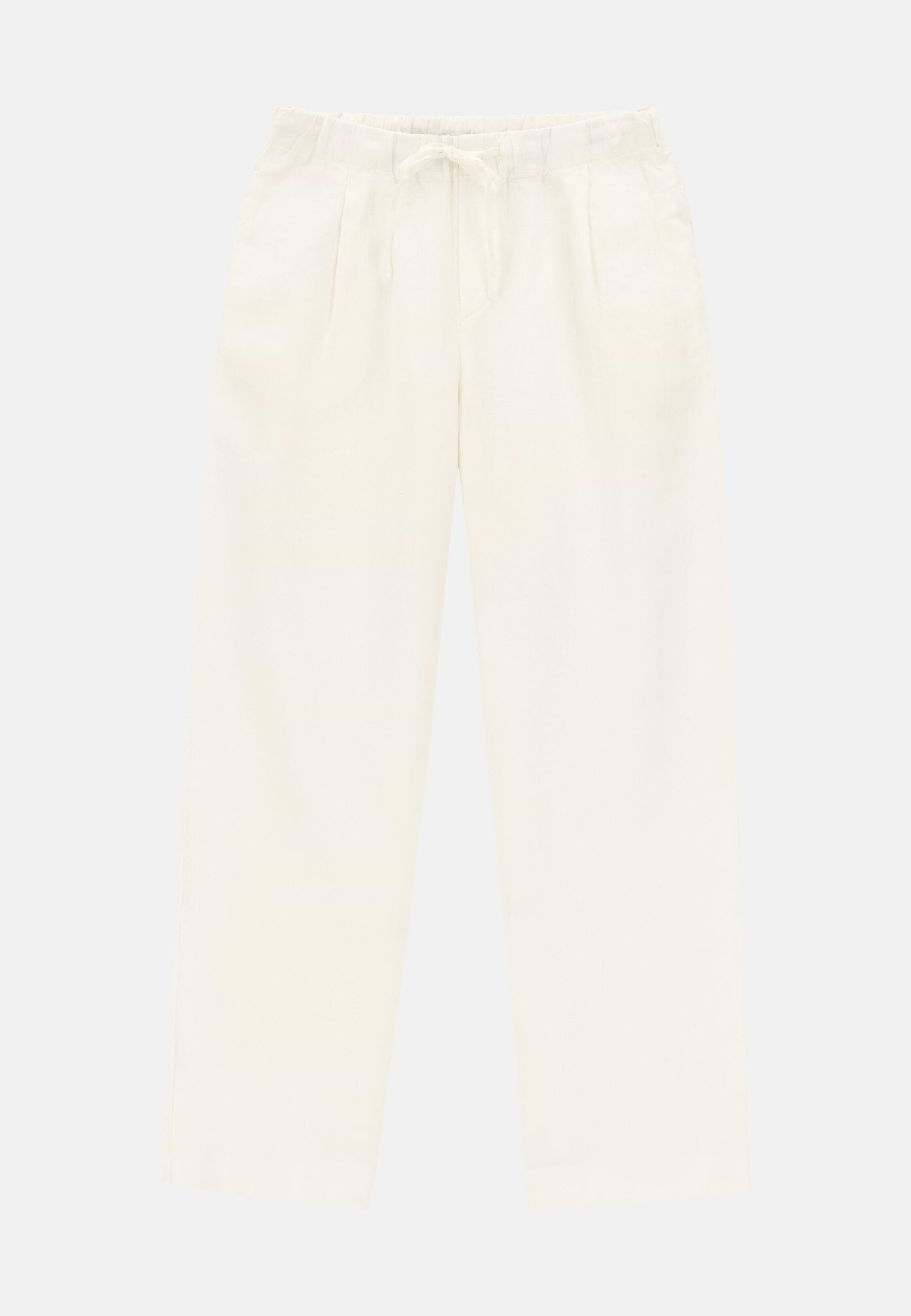 Linen Trousers, White, hi-res, 5