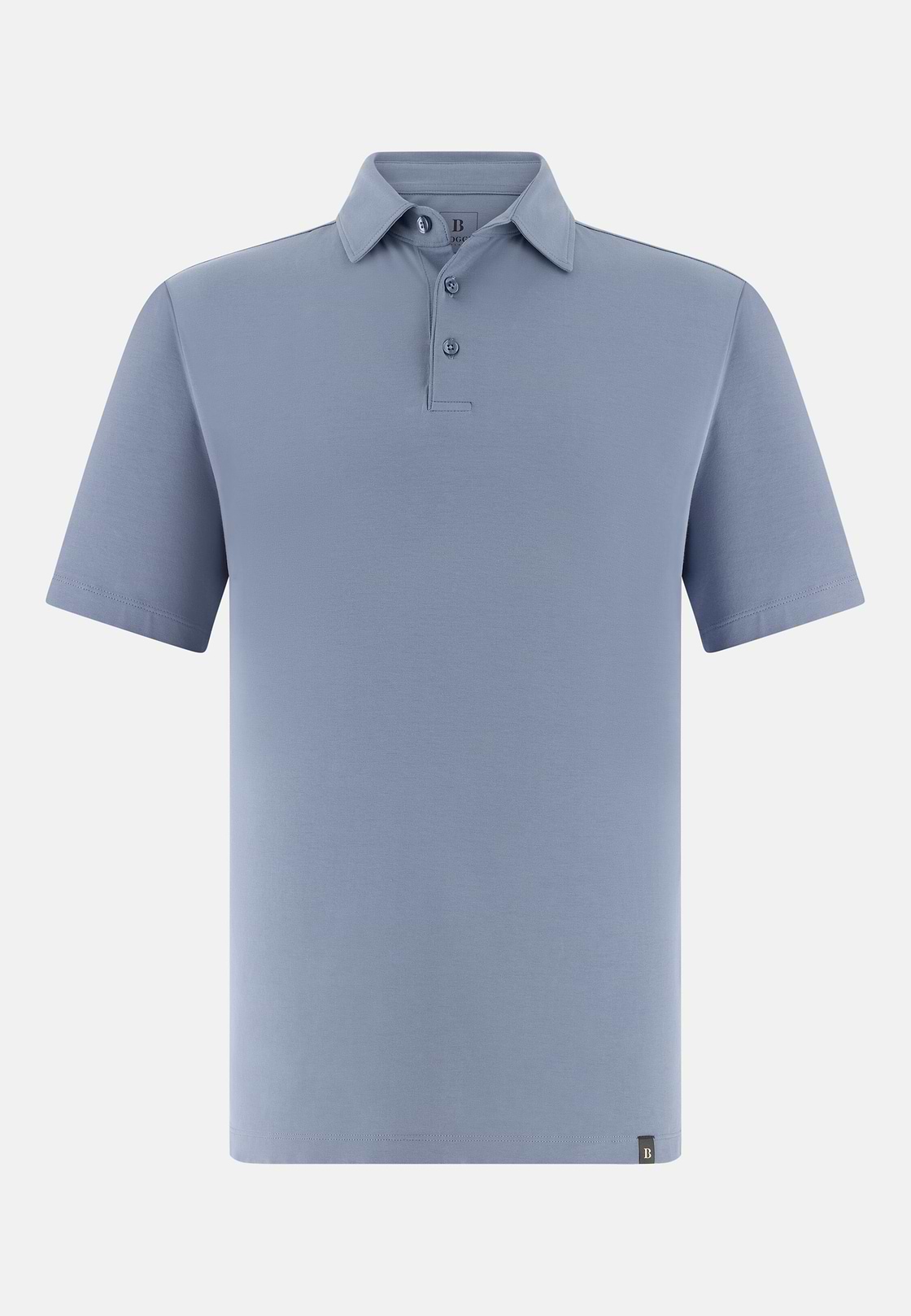 Polo Shirt In Stretch Supima Cotton, Light Blue, hi-res, 5