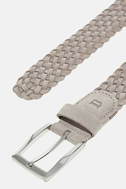 Woven Suede Belt, Ice, hi-res