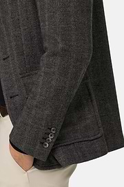 Caban Resca in Lana e Cotone, Marrone, thumb, 3