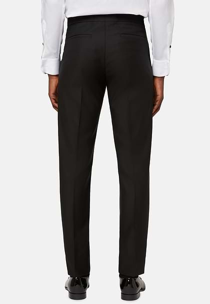 Tuxedo Pants in Wool, Black, hi-res