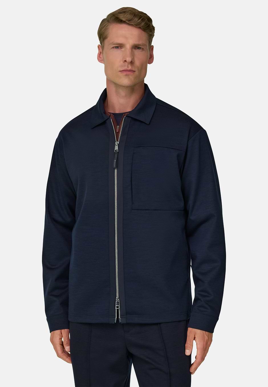 Veste Chemise WOOLTECH, bleu marine, hi-res