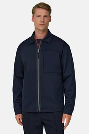 Hemdjacke WOOLTECH, Navy blau, thumb, 1