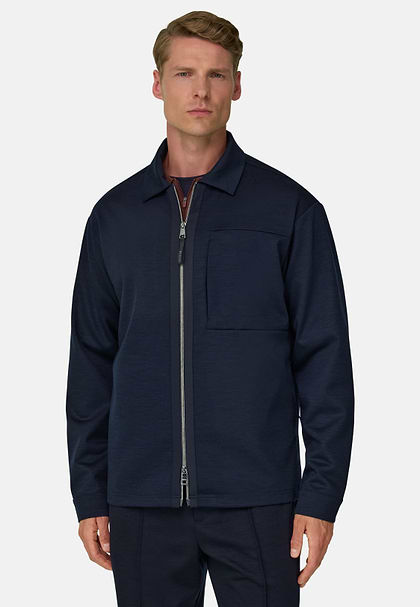 Kurtka Koszulowa Wooltech, Navy blue, hi-res