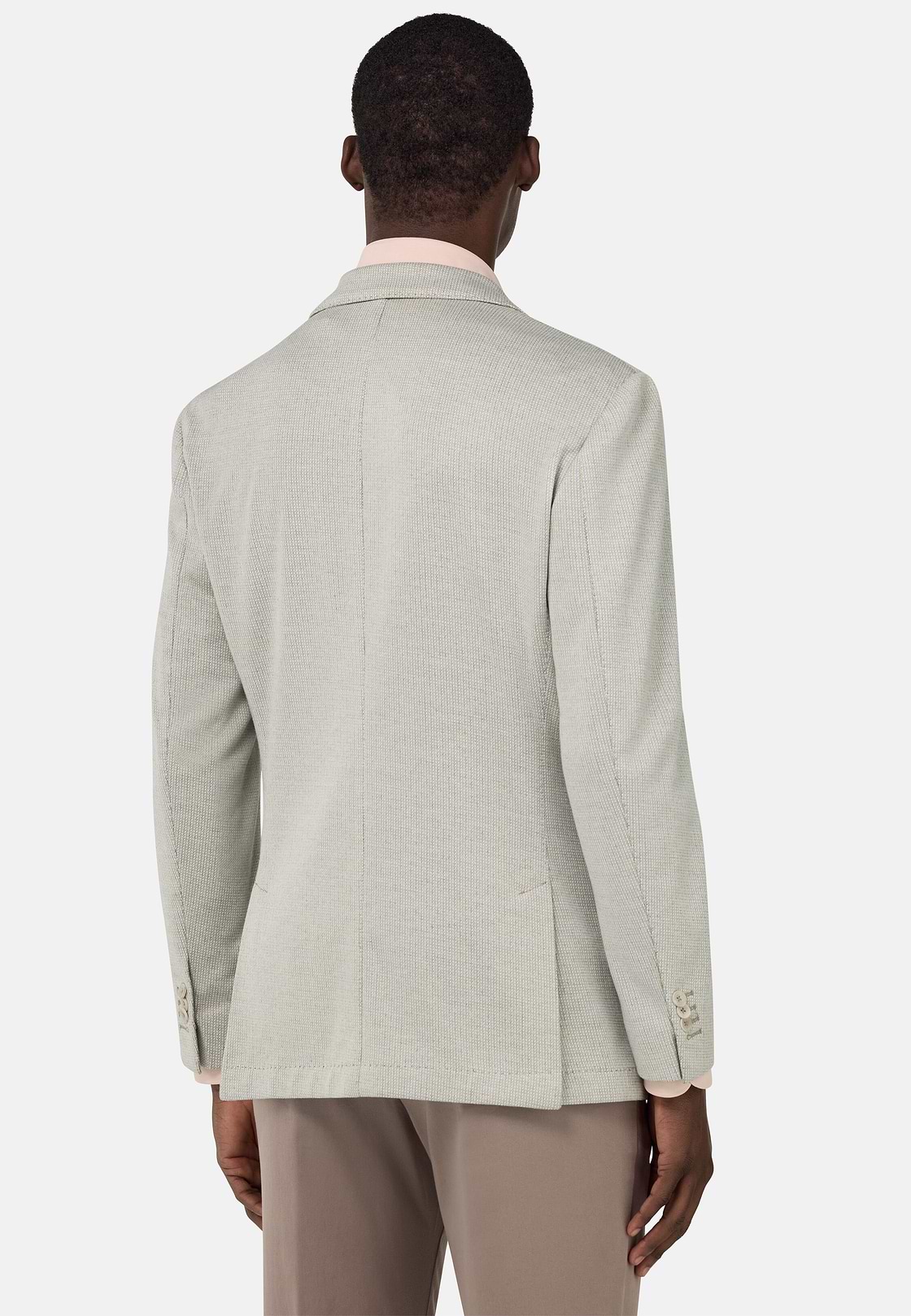 Beige B-Jersey Cotton Blend Jacket, Beige, hi-res