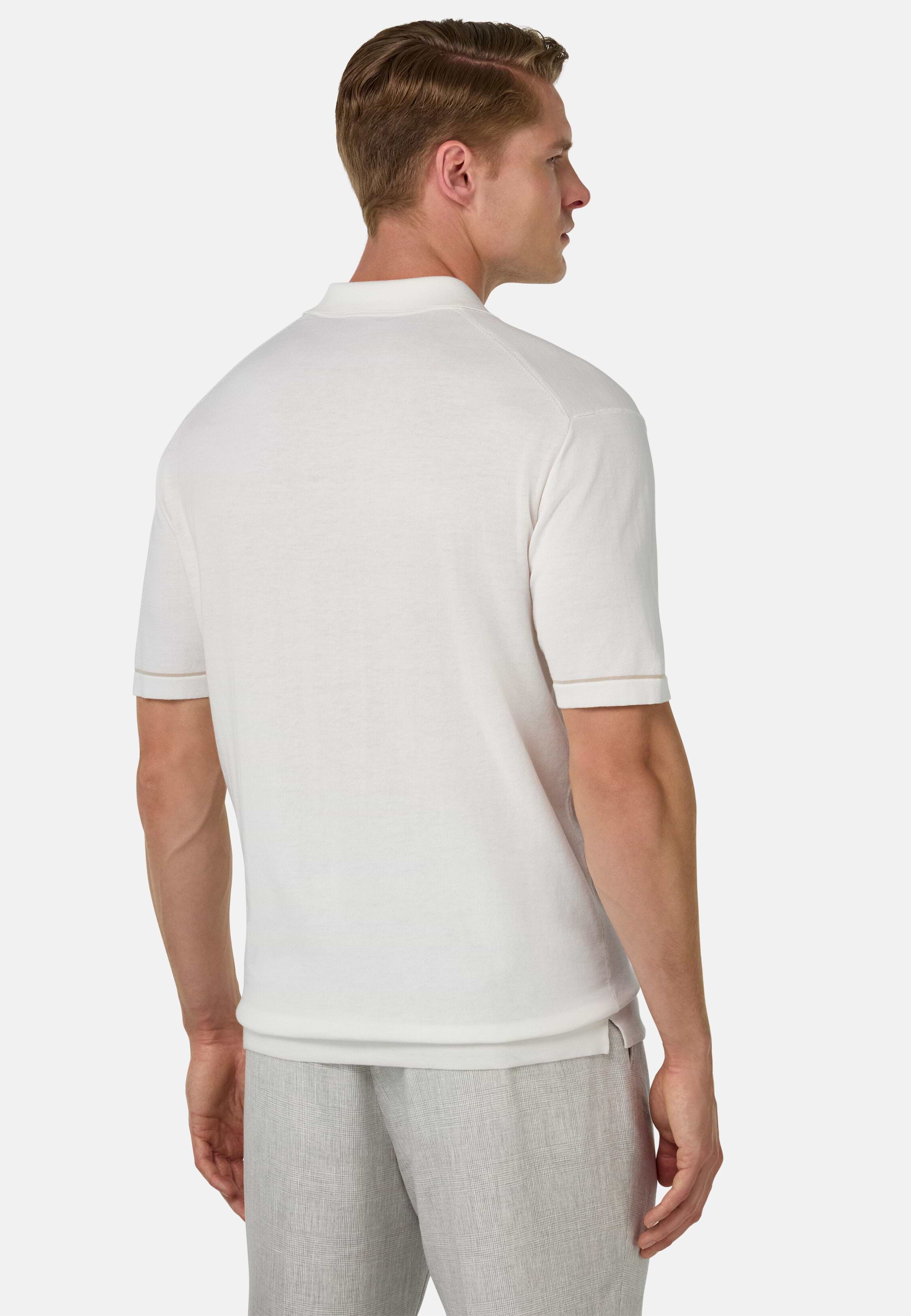 Cotton Crêpe Knit Polo Shirt | Boggi