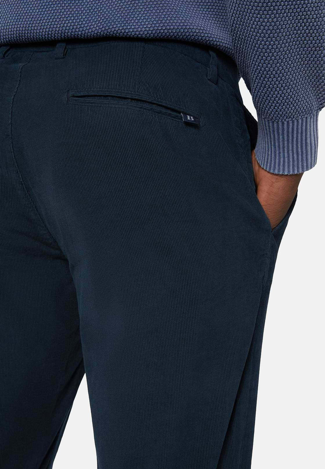 Light Corduroy Pants, Navy blue, hi-res