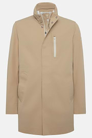 Car Coat In Tessuto Tecnico Riciclato B Tech, Beige, hi-res