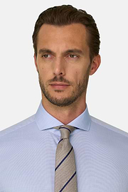 Shirt Patterned Cotton Slim Fit, Light Blue, thumb, 3