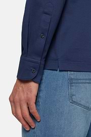 Japanese Jersey Polo Shirt, Navy blue, hi-res