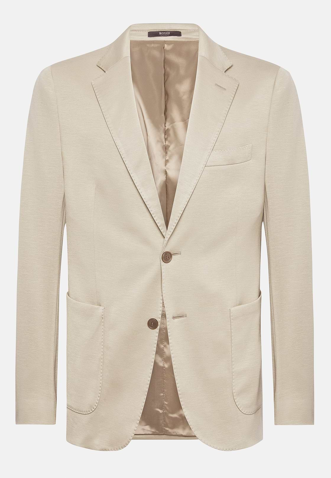 Sand B Jersey Jacket in a Cotton, Cashmere And Tencel Blend, Sand, hi-res