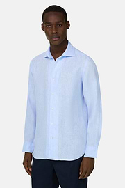 Hemd Aus Leinen Regular Fit, Blau, thumb, 1
