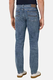 Medium Blue Stretch Denim Jeans, Light Blue, thumb, 4