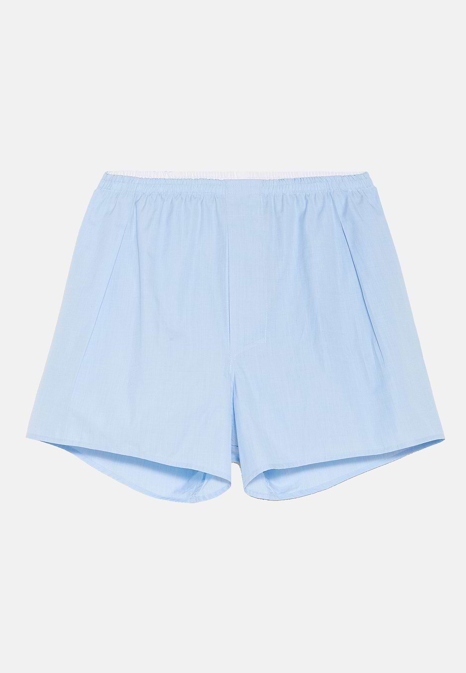 Cotton Boxer Shorts, Plain Light blue, hi-res