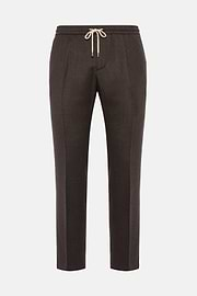 Pantalon De Ville En Flanelle, Marron, hi-res