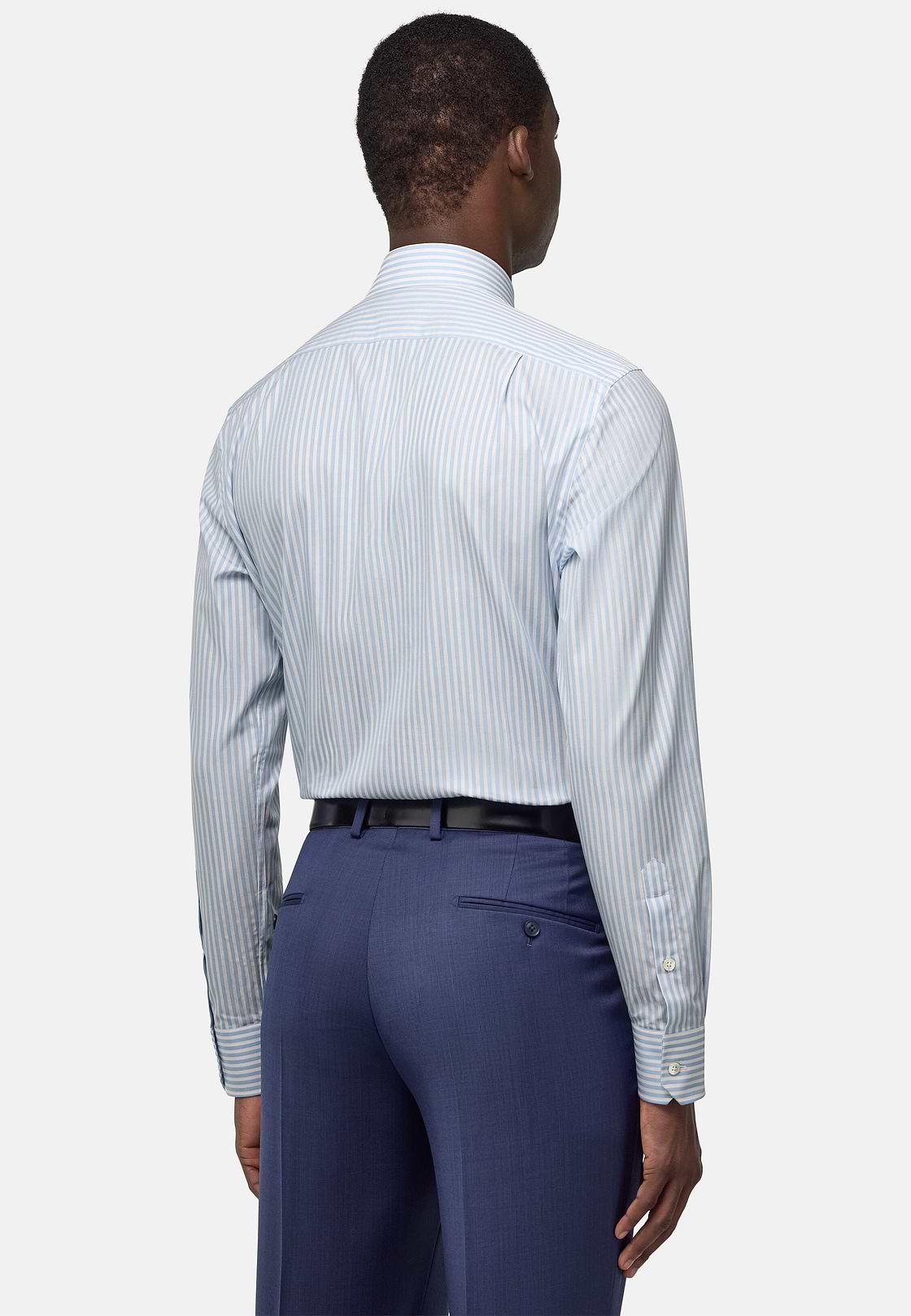 Regular Fit Cotton Dobby Shirt, Light Blue, hi-res