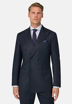 Double-Breasted Pattern Wool Suit
