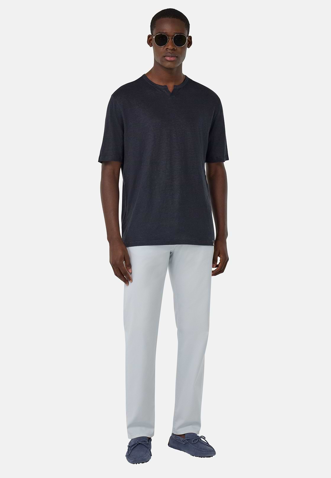 Stretch Cotton/Tencel Jeans, Light Blue, hi-res