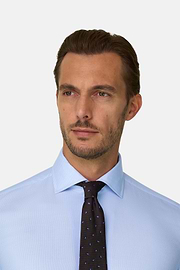 Shirt in Cotton Dobby Regular Fit, Light Blue, thumb, 3