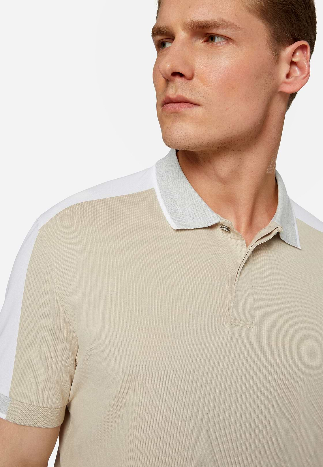 High-Performance Piqué Polo Shirt, Beige, hi-res