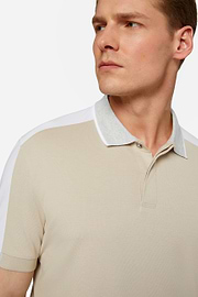 High-Performance Piqué Polo Shirt, Beige, hi-res