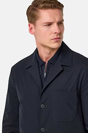 Veste B Tech En Nylon Stretch, bleu marine, hi-res