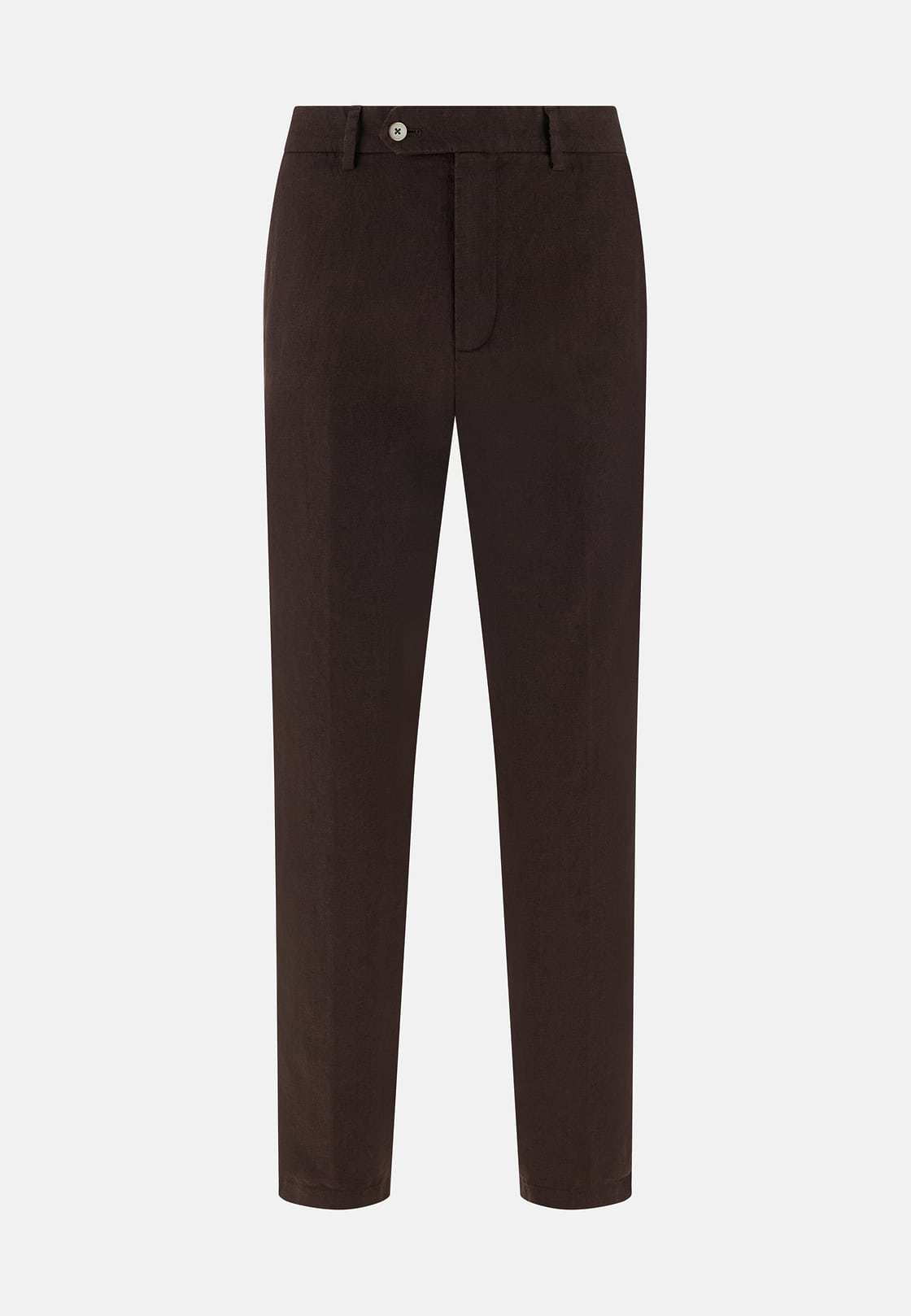 Linen Trousers, Brown, hi-res, 5