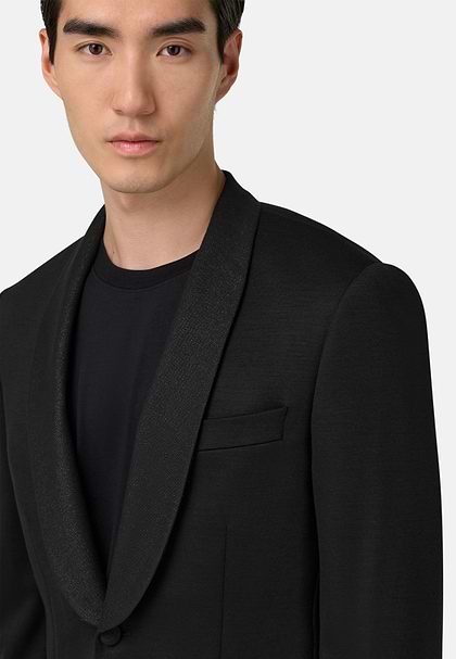 B Jersey Pure Wool Jacket, Black, hi-res