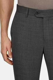 Prince Of Wales Wool Suit, Grey, thumb, 5