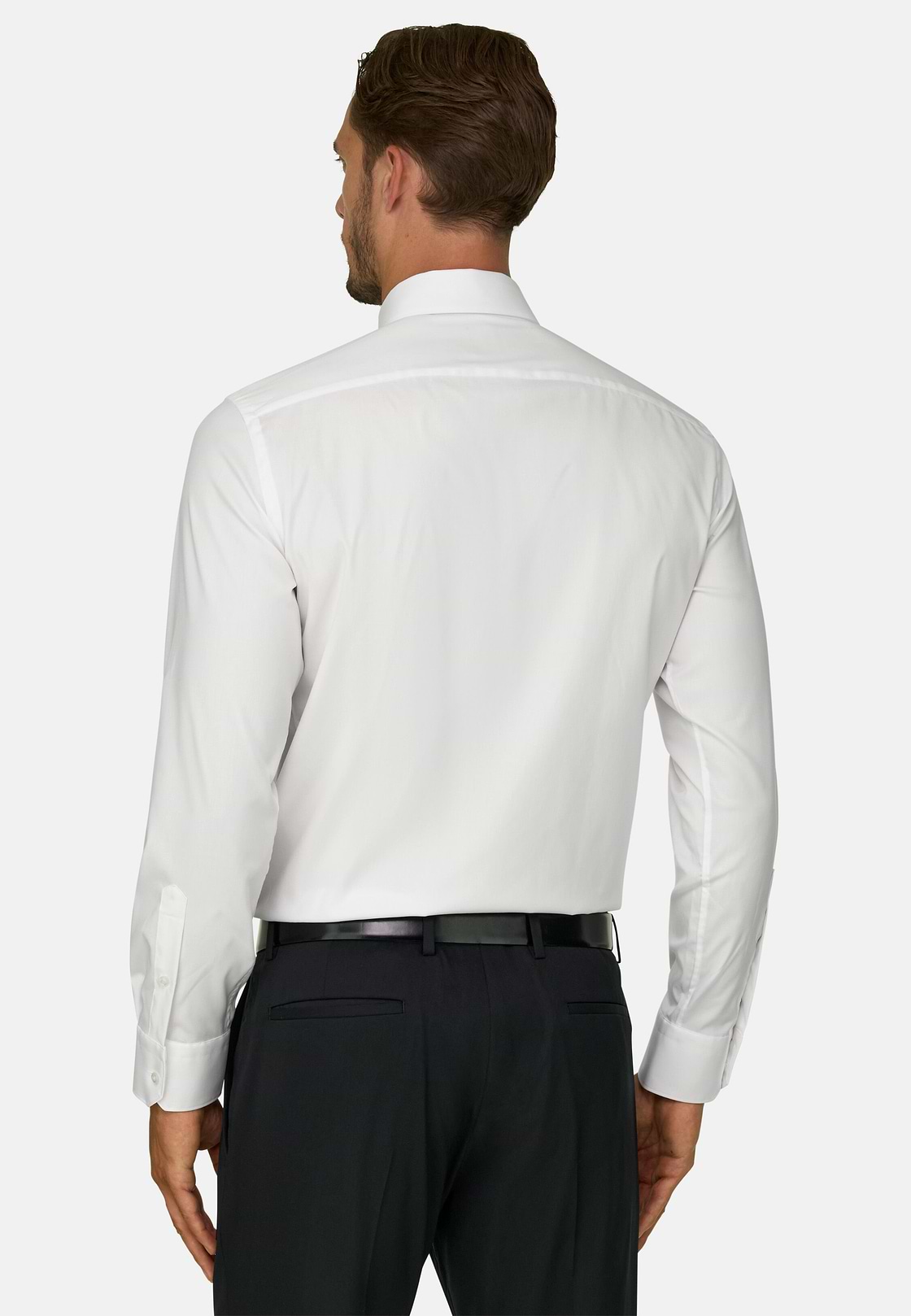 Chemise En Coton Pinpoint Slim Fit, Blanc, hi-res, 6