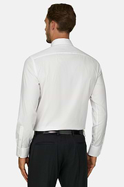 Chemise En Coton Pinpoint Slim Fit, Blanc, thumb, 6