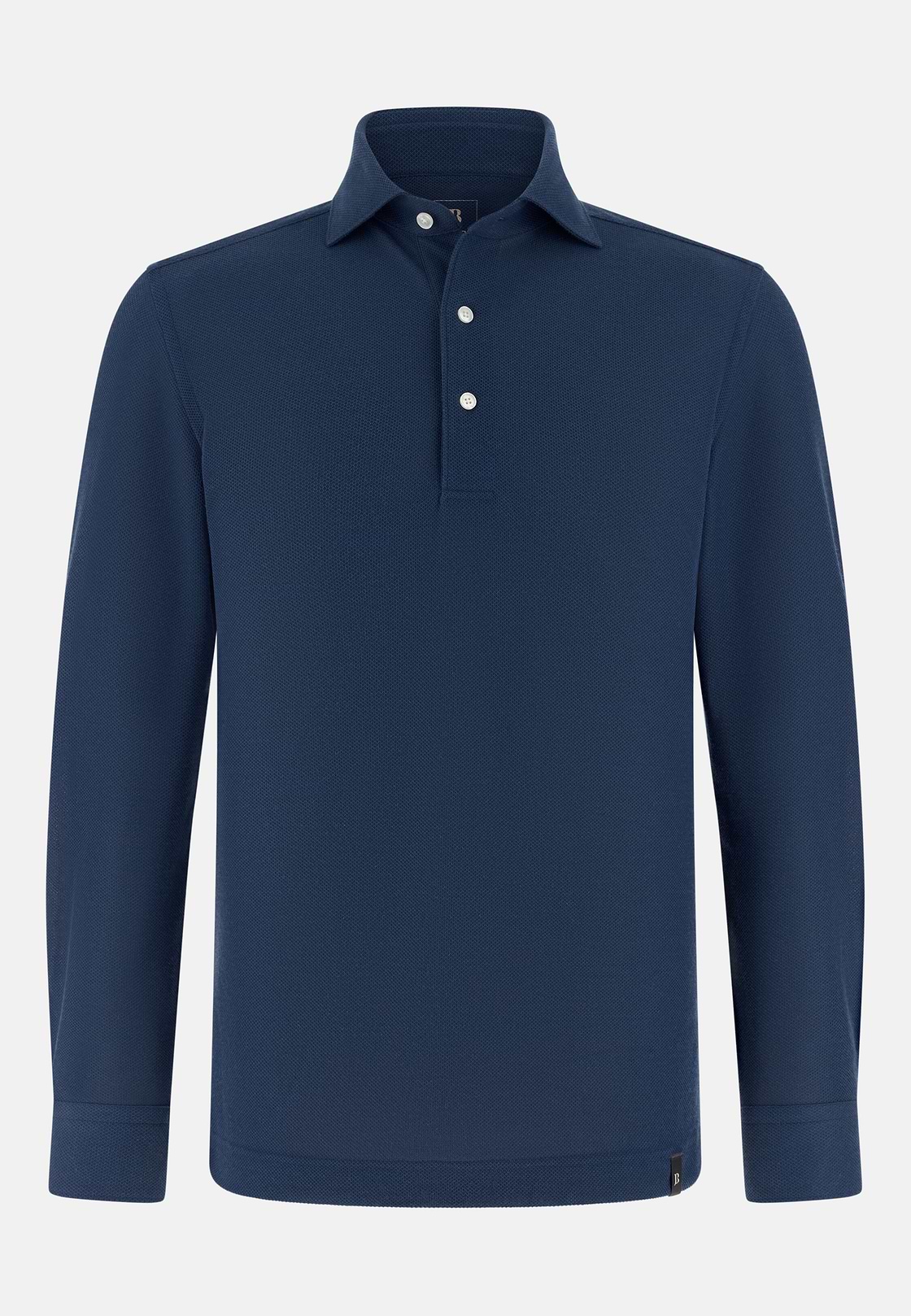 Camisa Polo de Malha Japonesa, Navy blue, hi-res, 5