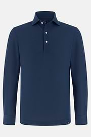 Camisa Polo de Malha Japonesa, Navy blue, thumb, 5