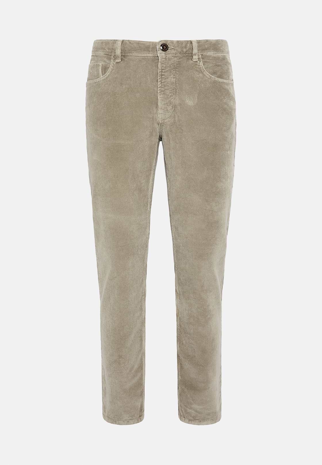 Jeans aus elastischem Samt, Schlamm, hi-res