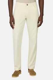 Jean En Coton Tencel Extensible, Jaune, hi-res