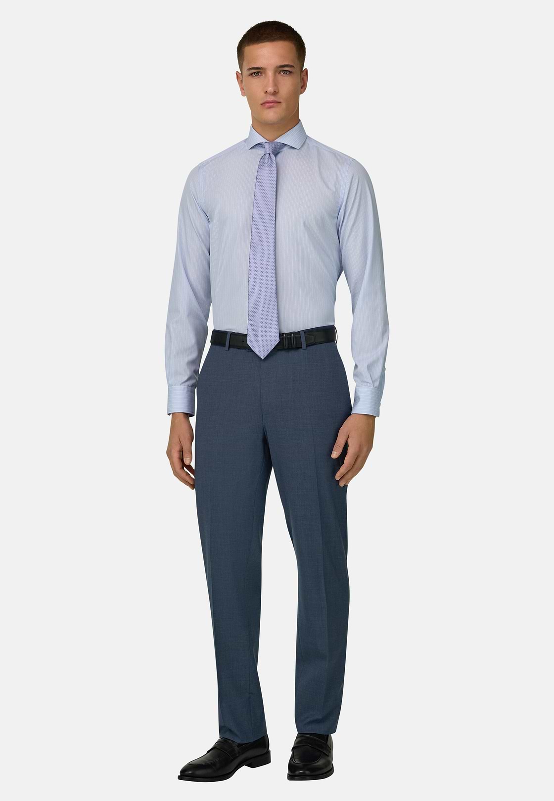 B Aria Pure Wool Trousers, Blue, hi-res, 2