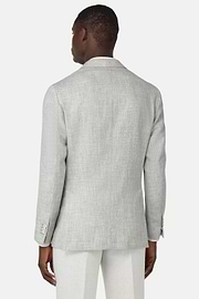 Veste En Lin Coton Laine Et Soie, Light grey, hi-res