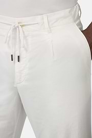 Stretch Cotton Trousers, White, hi-res