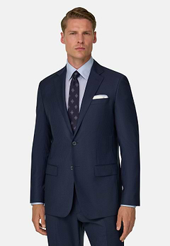 Suit in Stretch Wool Pinstripe